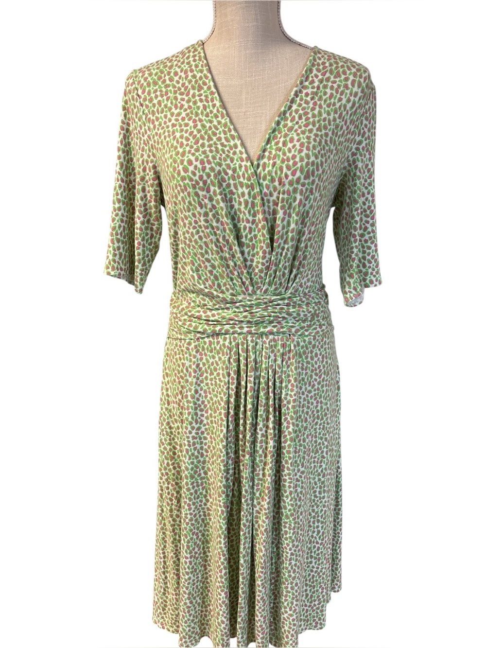 Lilly Pulitzer Green and Pink Printed Wrap-Style Women’s Dress Sz/10